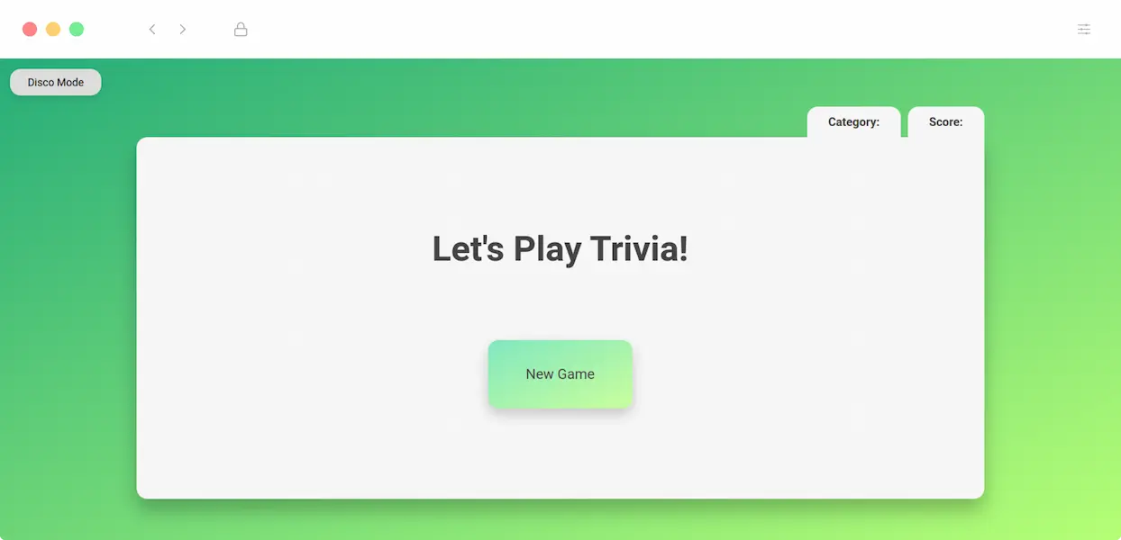 Trivia Game screenshot